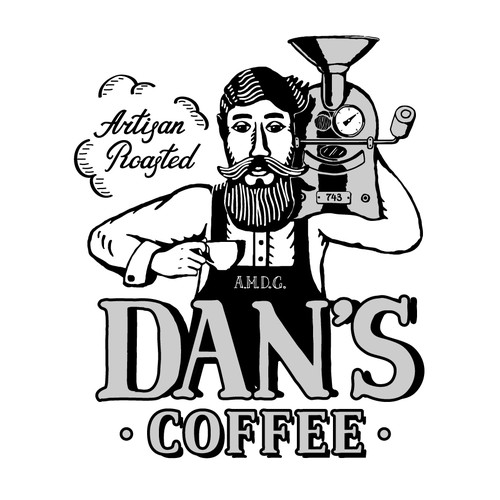 Lettering logo with the title 'Character and lettering for a artisan coffee roastery  '