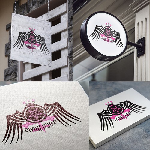 Horror logo with the title 'Logo concept for DIVINETCHED'