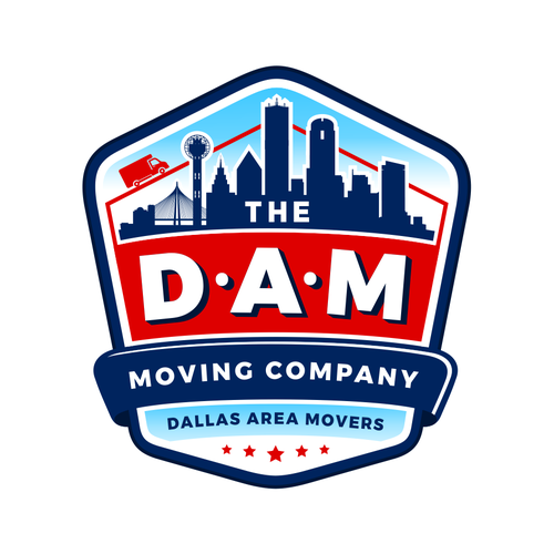 Truck brand with the title 'Logo concept for Design a fun, high-quality logo for The DAM Moving Company'