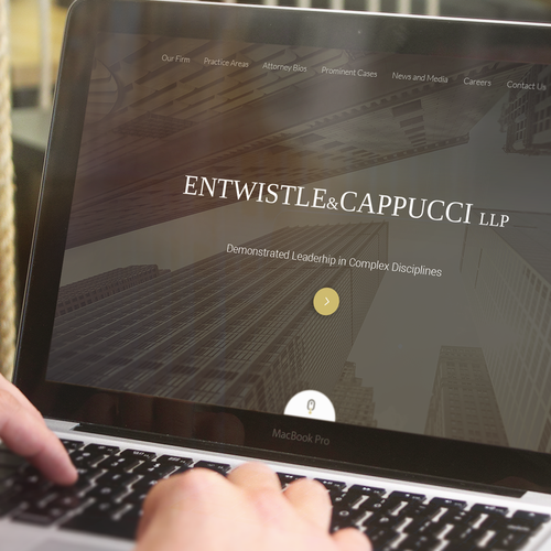Illustrator website with the title 'Entwistle Law Website Design'