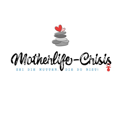 Heart design with the title 'Logo concept for a blog'