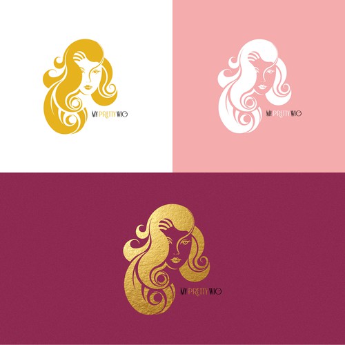 Woman face logo with the title 'MyPrettyWig'