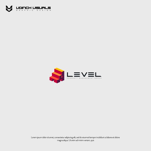 Management brand with the title 'Logo concept for Level'
