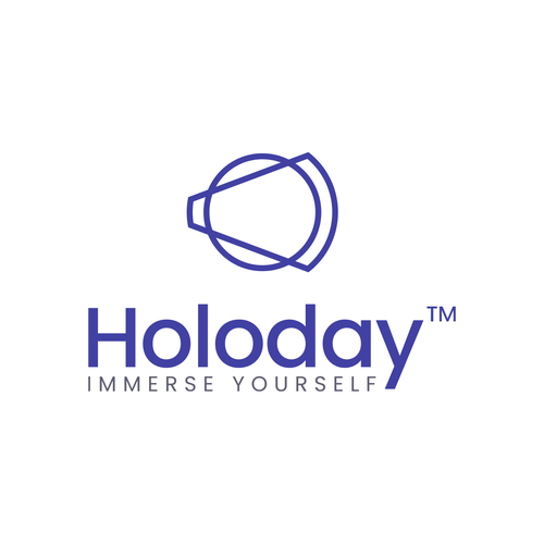 VR logo with the title 'Holoday™ logo'