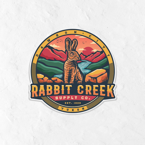 Vintage badge logo with the title 'The Rabbit'