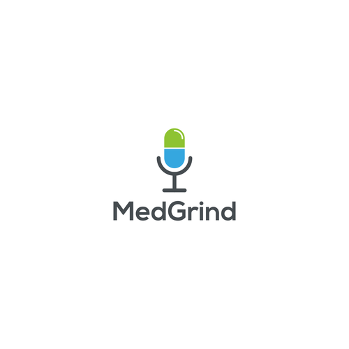 Capsule design with the title 'Design a badass logo for MedGrind'