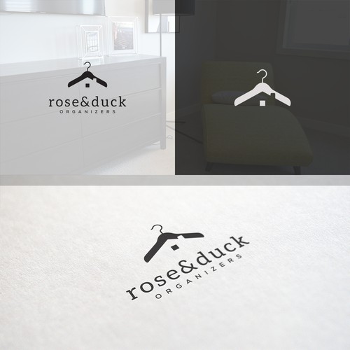 Hanger design with the title 'Logo for Rose & Duck'