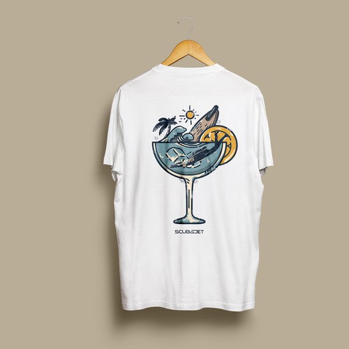 Scuba design with the title 'Scubajet Tees Design'