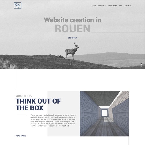 Out-of-the-box design with the title 'Web Page Design for Web Agency'