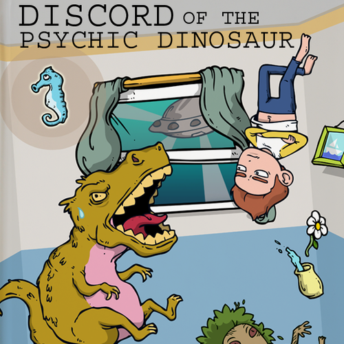 Teen book cover with the title 'Discord of the Psychic Dinosaur Cover'