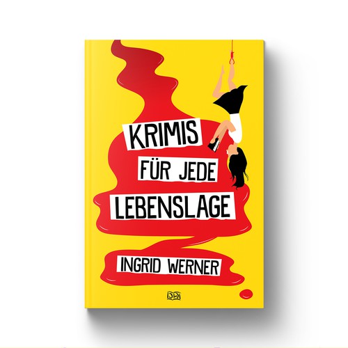 Black book cover with the title 'Krimis für jede Lebenslage Book Cover'