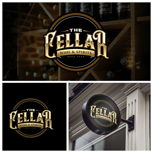 Shiny design with the title 'Logo concept for a bar'