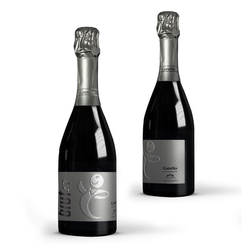 Sparkling wine label with the title 'Sparkling Wine Label Design'