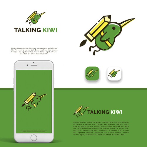 Kiwi design with the title 'Talking Kiwi'
