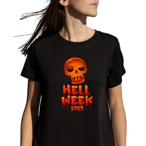 Halloween logo with the title 'tshirt design'