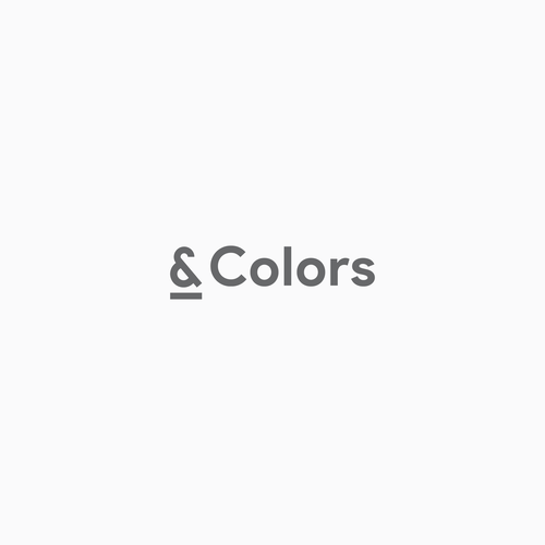 Ampersand design with the title 'Logo Concept for &Colors'