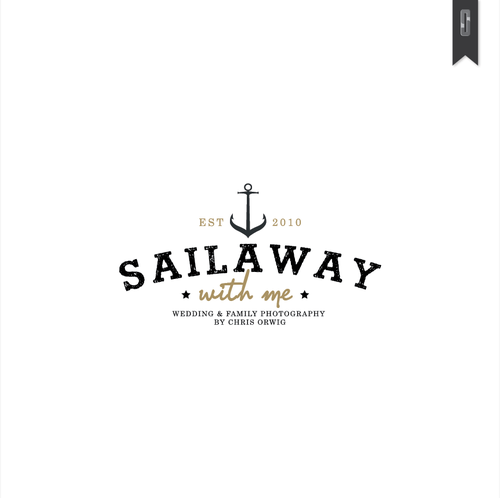 Nautical logo with the title 'Sail Away With Me Photography'