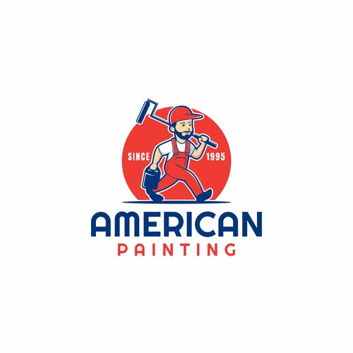 Painter design with the title 'American Painting Logo'