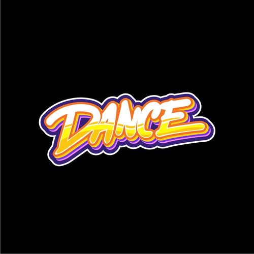 Handwritten design with the title 'DANCE!'