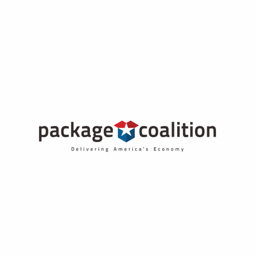 Parcel logo with the title 'Package Box Logo'