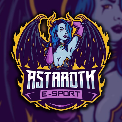 Esports design with the title 'Astaroth e-sport'