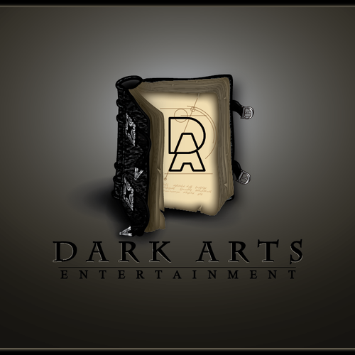 Complex logo with the title 'Motion Picture Film company-  Dark Arts Entertainment looking for a new logo!'