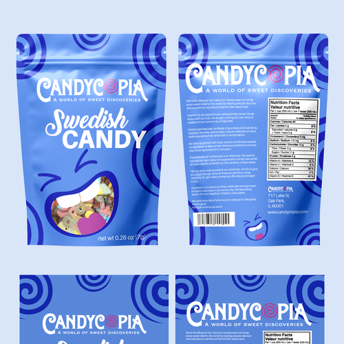 Candy packaging with the title 'Candy Packaging Design'