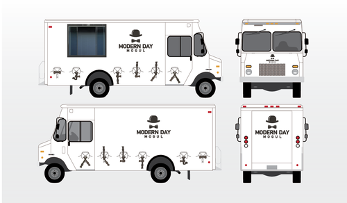 Bow design with the title 'Truck wraping'