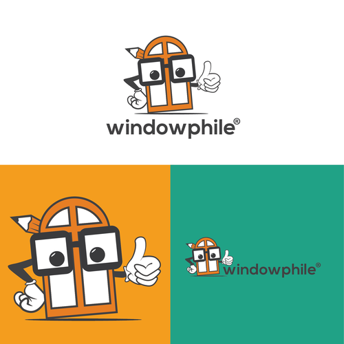 Geek logo with the title 'Character logo for Windowphile '