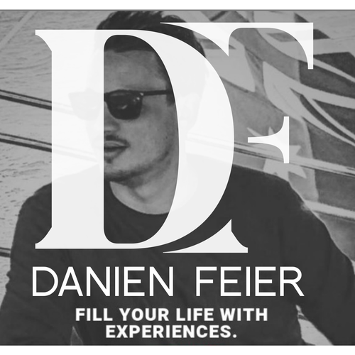 Name logo with the title 'D F '