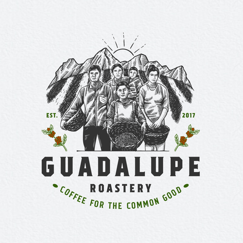 Family design with the title 'GUADALUPE coffee'