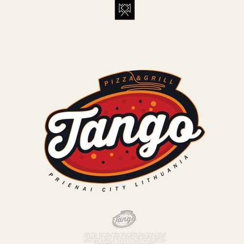 Dance logo with the title 'Tango pizzeria'