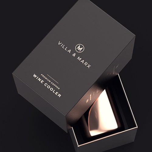 Black packaging with the title 'Minimal Black Box Design'