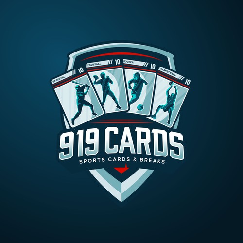 Playing card design with the title 'Sport Playing Card Themed Logo Concept'