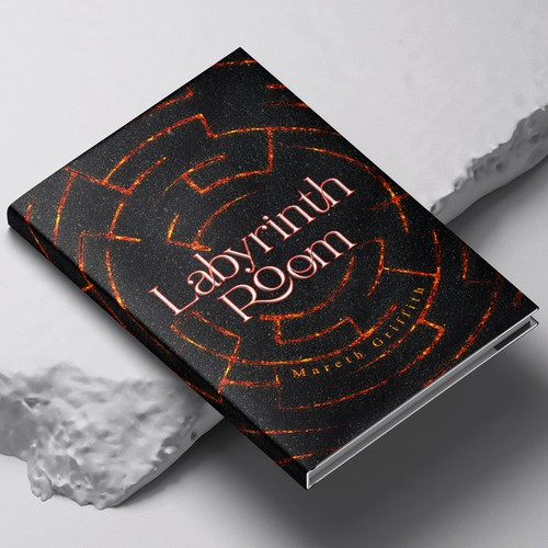 Room design with the title 'Labyrinth Room Book Cover design'
