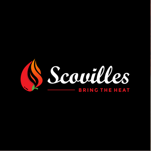 Chili pepper logo with the title 'hot chili'