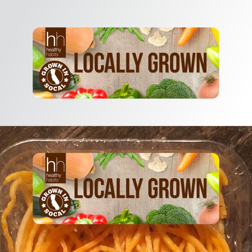 Vegetable label with the title 'Eco Label Winner '