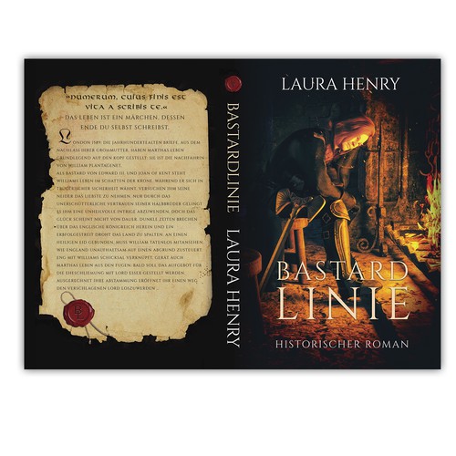 Historical book cover with the title 'Design a book cover for a historical novel'