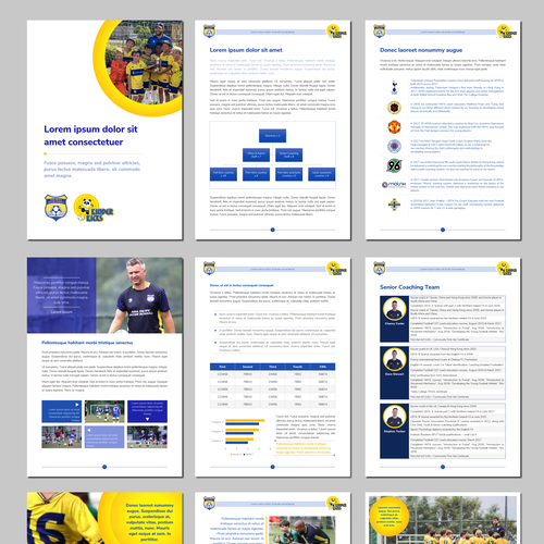 Word design with the title 'Microsoft Word template for reports & presentations '