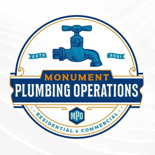 Plumbing design with the title 'Monument Plumbing Operations'