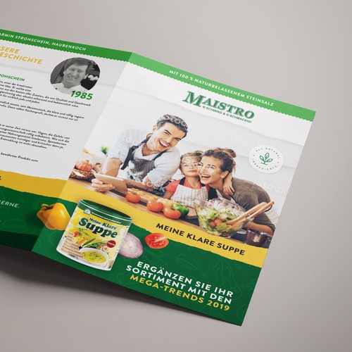 Lifestyle design with the title 'MAISTRO Brochure for retail & wholesale'