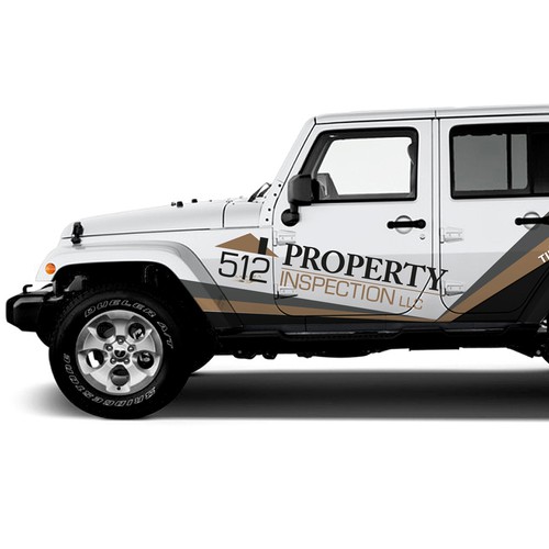 Vehicle graphic design with the title 'Eye-catching Jeep Vehicle Wrap'