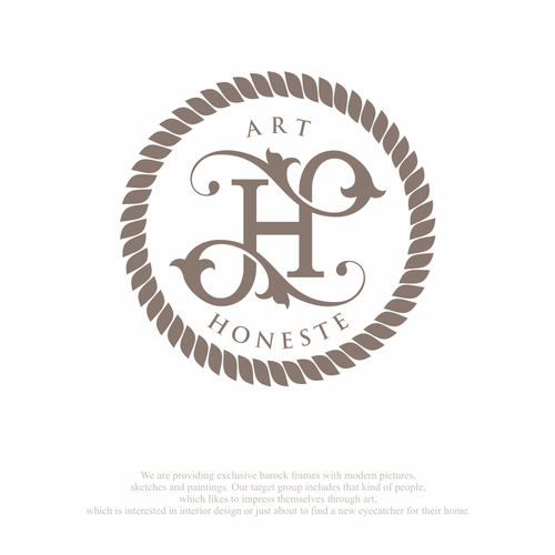 Baroque logo with the title 'art honeste'