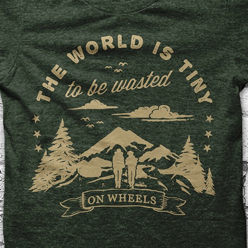Outdoor t-shirt with the title 'Wasted on wheels'