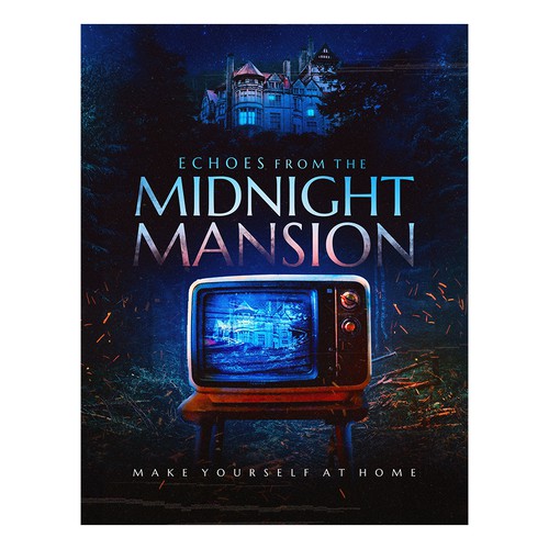 Cinema design with the title 'Echoes From The Midnight Mansion Film Poster'