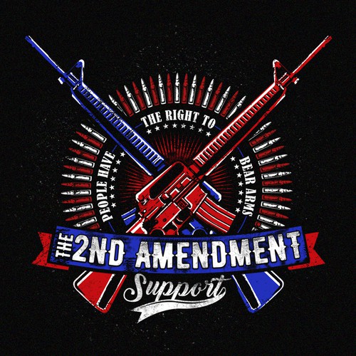 Flag design with the title '"The 2ND Amendment"'