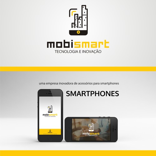 Smartphone logo with the title 'Logotipo minimalista '