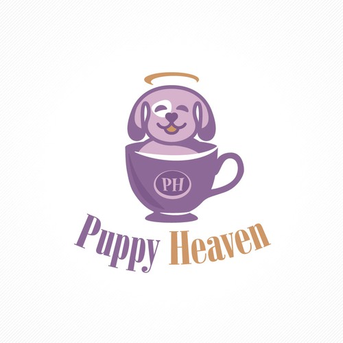 Puppy logo with the title 'Store for teacup size puppies'