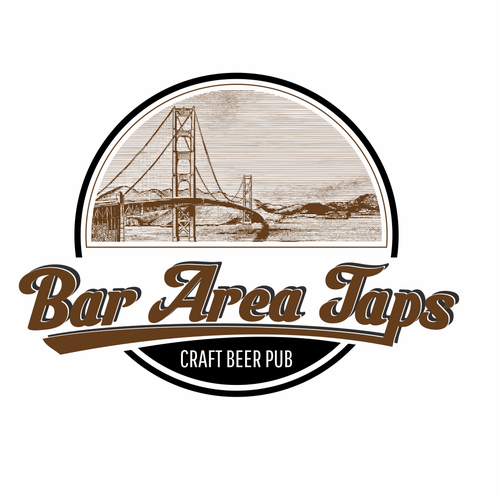 Tap design with the title 'Bay Area Taps - Craft Beer Taproom logo'