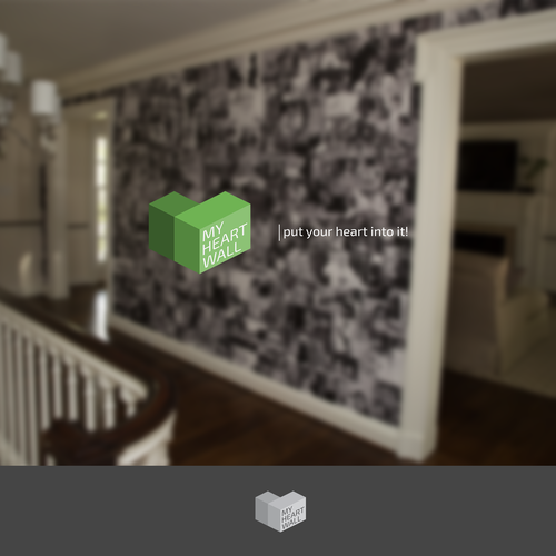 Wallpaper design with the title 'My heart wall'